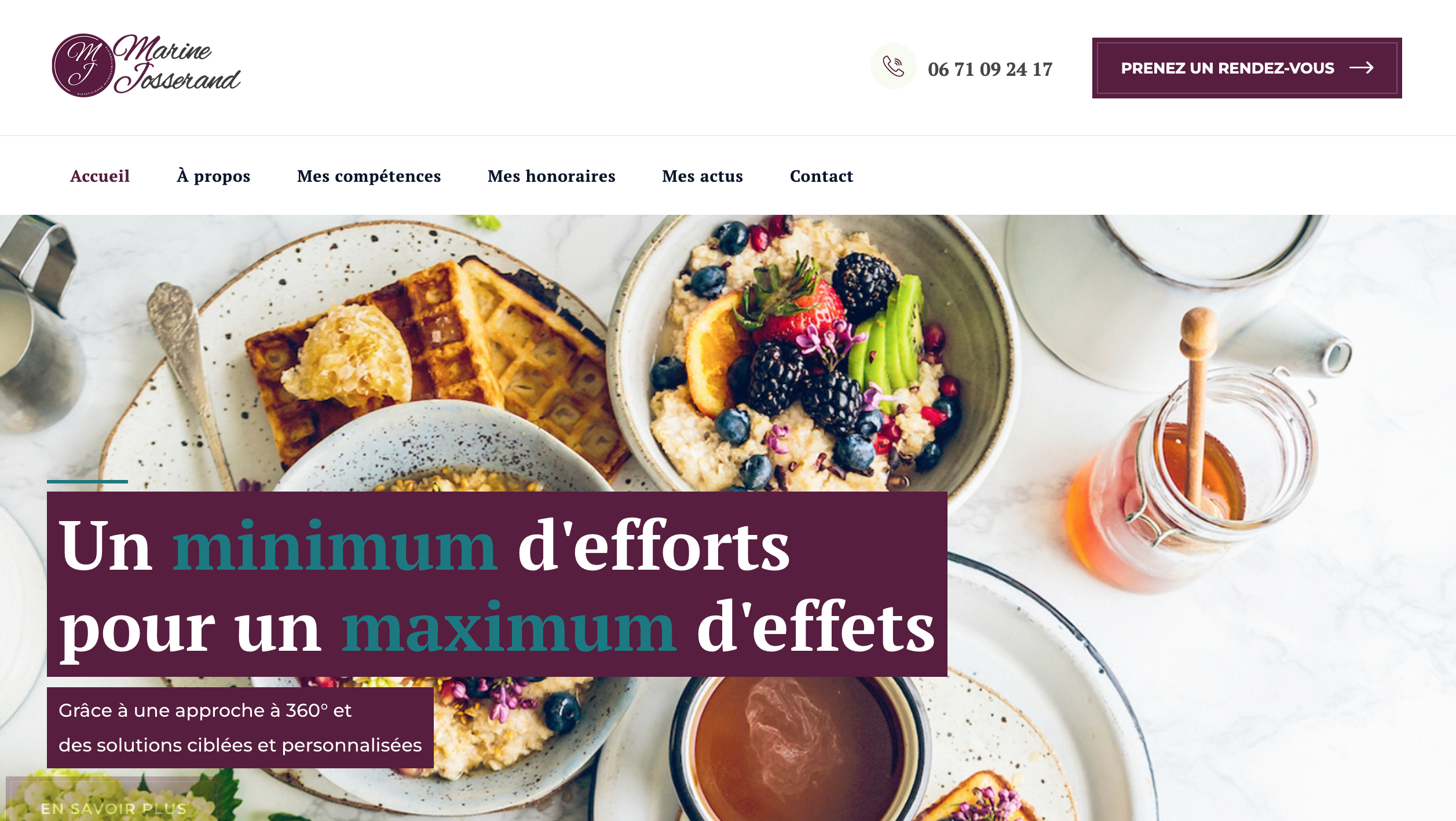 Refonte du site Internet de Haut Jura Diététique. Micro-nutrition dans le Jura