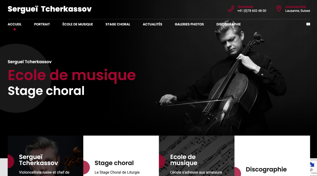 Création du site Internet Tcherkassov.ch